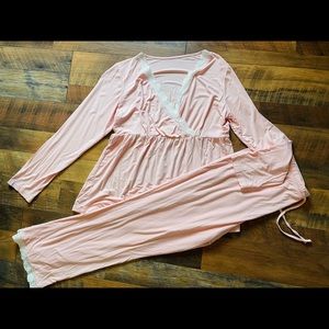 Women's Maternity Pajama Pants Set Nursing Loungewear